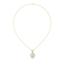 1.2ct TW Round Lab-Grown Diamond Halo Pendant Necklace