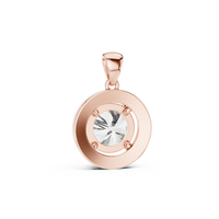3.22ct TW Round Lab-Grown Diamond Halo Pendant Necklace in Rose Gold — Verasah fine jewellery