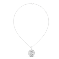 3.22ct TW Round Lab-Grown Diamond Halo Pendant Necklace in White Gold — Verasah fine jewellery