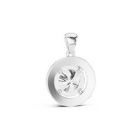3.22ct TW Round Lab-Grown Diamond Halo Pendant Necklace in White Gold — Verasah fine jewellery