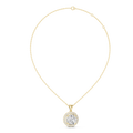 3.22ct TW Round Lab-Grown Diamond Halo Pendant Necklace