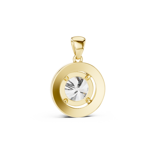 3.22ct TW Round Lab-Grown Diamond Halo Pendant Necklace