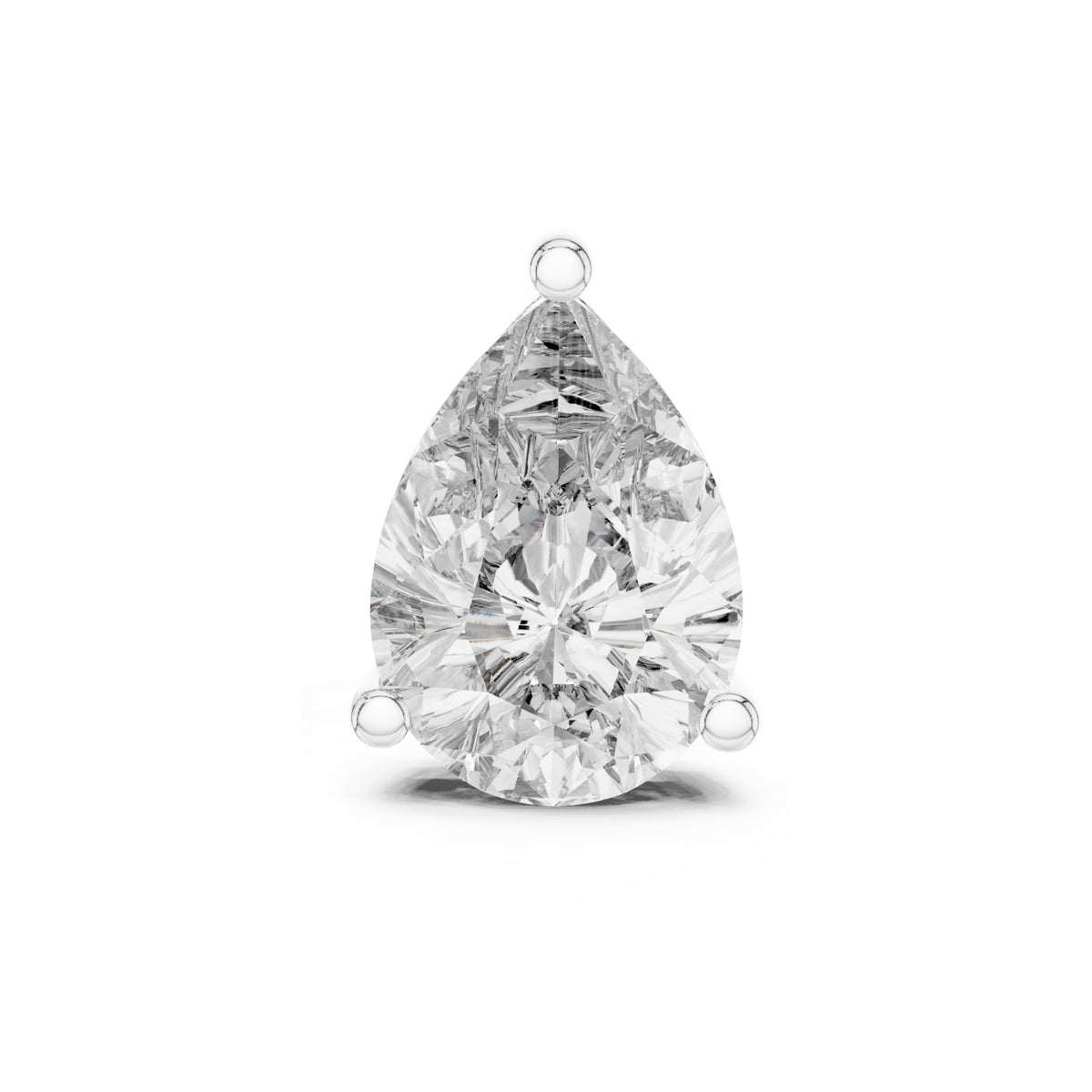 1.5ct Pear Cut Solitaire Stud Earring for Men