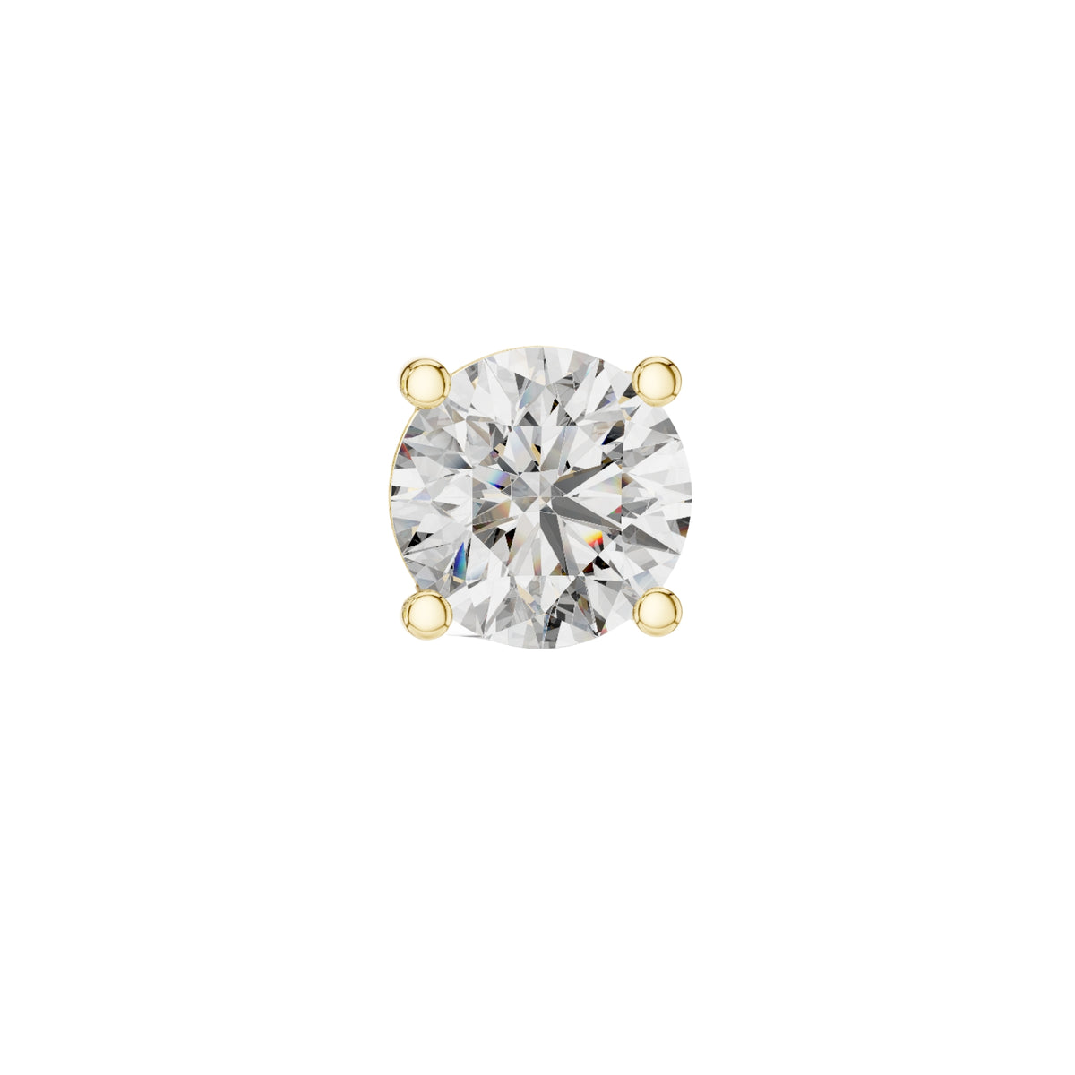 1.9ct Round Solitaire Lab Diamond Stud Earring fo Men