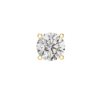 Yellow Gold 1.8ct Round Solitaire Lab Diamond Stud Earring fo Men — Verasah