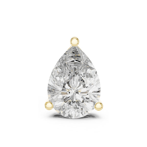 1.5ct Pear Cut Solitaire Stud Earring for Men