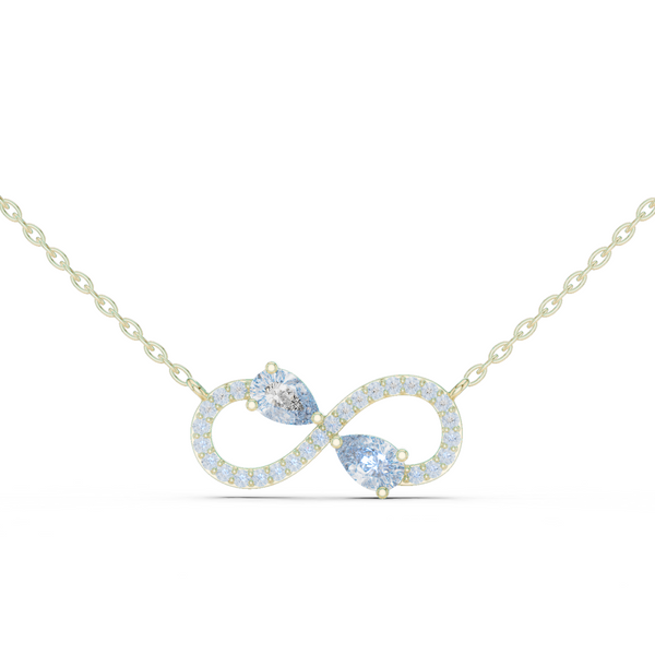 0.71ct TW Pear and Round Lab-Grown Diamond Infinity Pendant Necklace