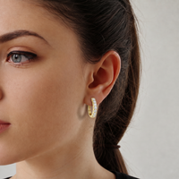 0.70ct TW Round Lab-Grown Diamond Hoop Earrings — Verasah fine jewellery