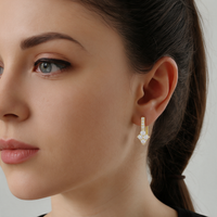 0.5ct TW Round Lab-Grown Diamond Cluster Hoop Earrings — Verasah fine jewellery